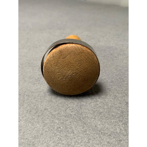 Vintage Queen Sock Darner Wood 4.5 Inches with Metal Band - Picture 3 of 6